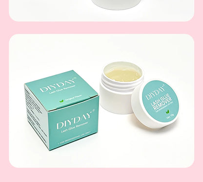 DIYDAY Eyelash Glue Remover No Irritation Ultra-Fast Cleaning Lash Cream Safe for Sensitive Eyes Easy Removal for False Lashes