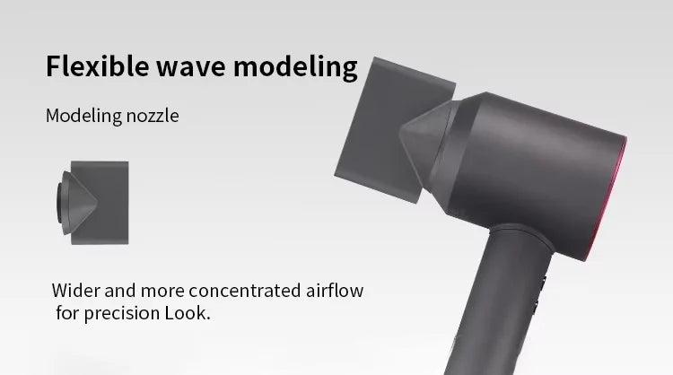 Household 220V Leafless Hair Dryer High-speed Negative Ion Hair Care High Power 110,000RPM Quick-drying Electric Hair Dryer.