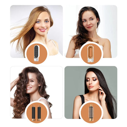5 in 1 hair dryer Hair Curler Set Upgraded Negative ions Hair Dryer Hot Comb Brush Curling Iron Air wraps.