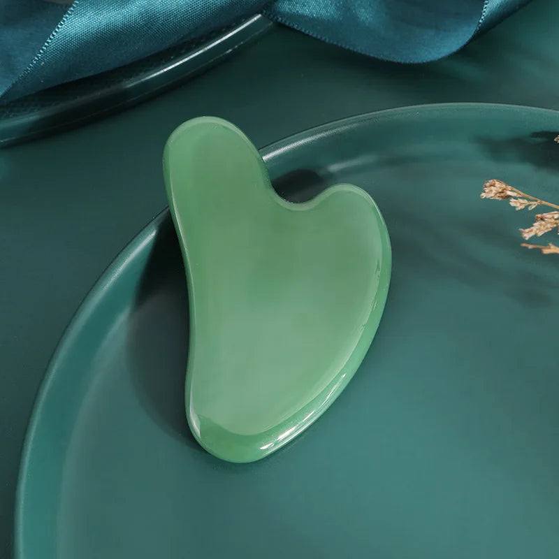 Natural Stone GuaSha Jade Facial Beauty Scraping Massage Tools Firm Skin Care Face Gua Sha SPA Physical Therapy Gue Che Roller.