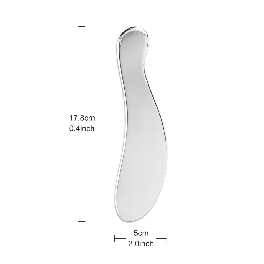 Gua Sha Board Guasha Massage for Face Stainless Steel Body Massager Facial Scraping Plate SPA  Guasha Scraper for Neck Back.