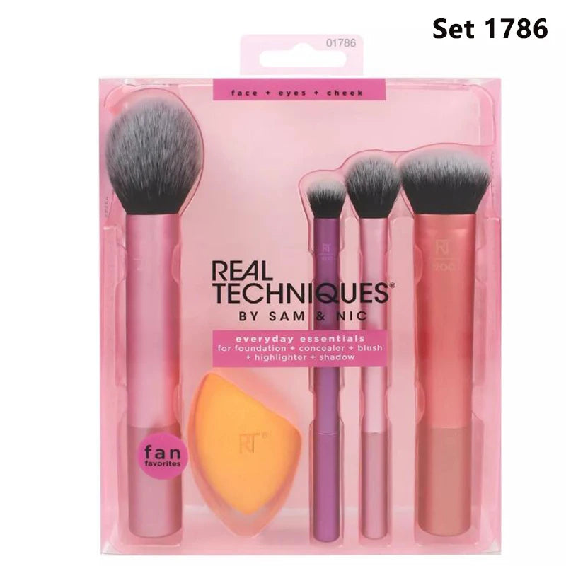 Real Techniques Set Makeup Sponge Set Face Beauty Cosmetic Powder Puff For Foundation Cream Concealer Make Up Blender 91553 RT.