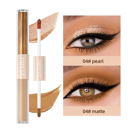 QIBEST Double-Ended Glitter & Matte Eyeshadow Stick (Waterproof)