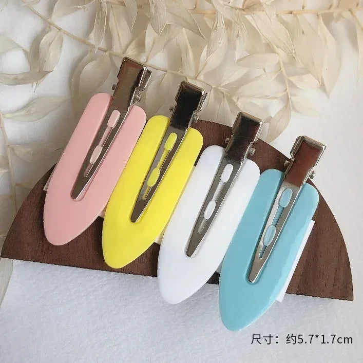4/2Pcs Girls Leopard Seamless Hair Clip Set Women Acetate Sheet No Bend Bangs Clip Duckbill Hairpins Makeup Hair Styling Tool
