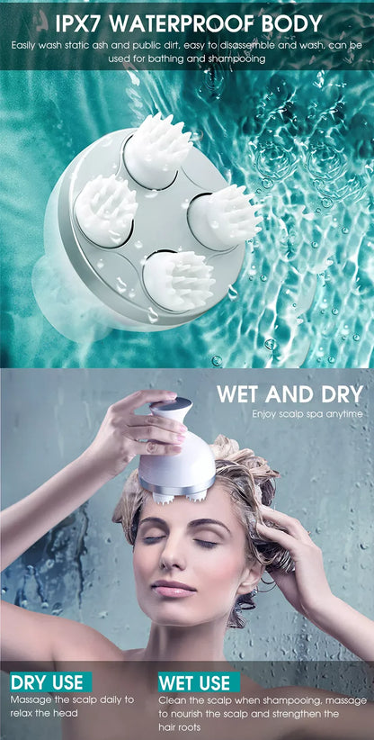 Head Scalp Massage Electric Cat Massager Body Massage Health Care Relax Shoulder Neck Deep Tissue Kneading Vibrating Custom Logo.