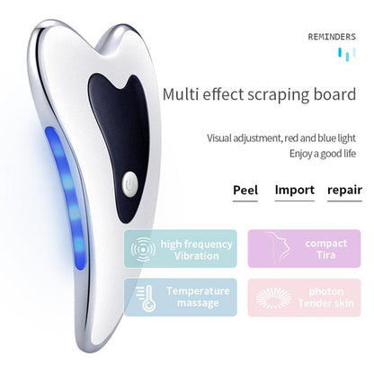 Electric Guasha Scraper Board Microcurrent Face Massager Wrinkle Face Lift Device Gua Sha Plate Facial Lifting Firming Skin Care.