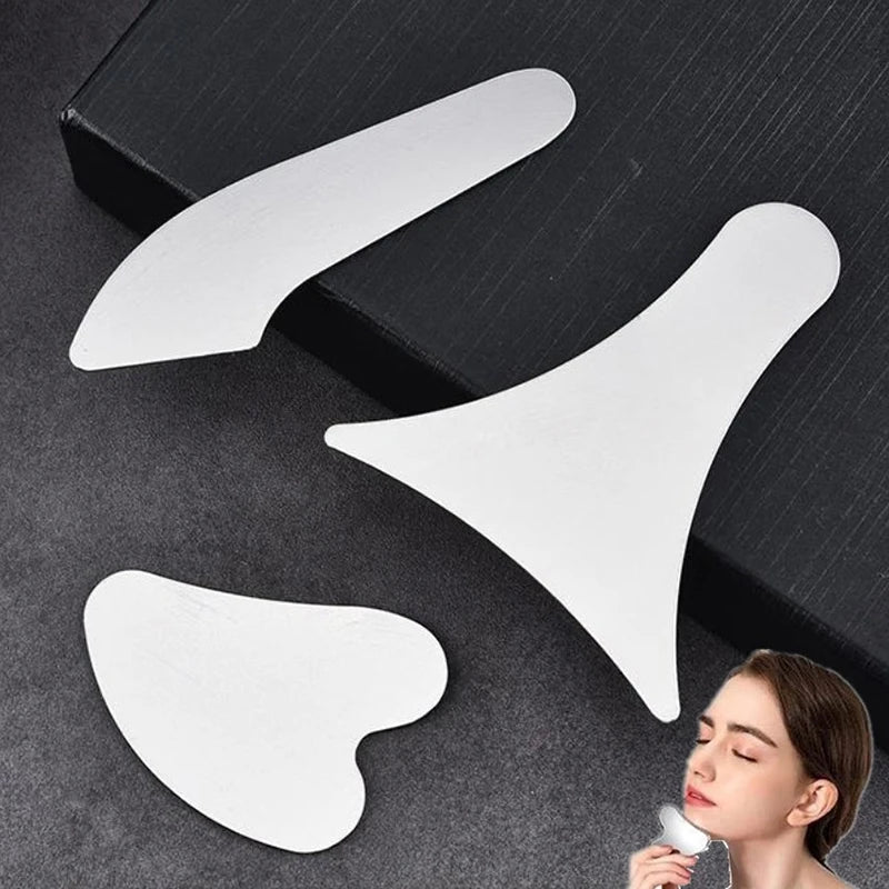 1Pcs Gua Sha Board Guasha Massage for Face Stainless Steel Body Massager Facial Scraping Plate SPA Guasha Scraper for Neck Back.