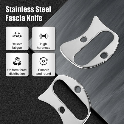 Gua Sha Board Guasha Massage for Face Stainless Steel Body Massager Facial Scraping Plate SPA  Guasha Scraper for Neck Back
