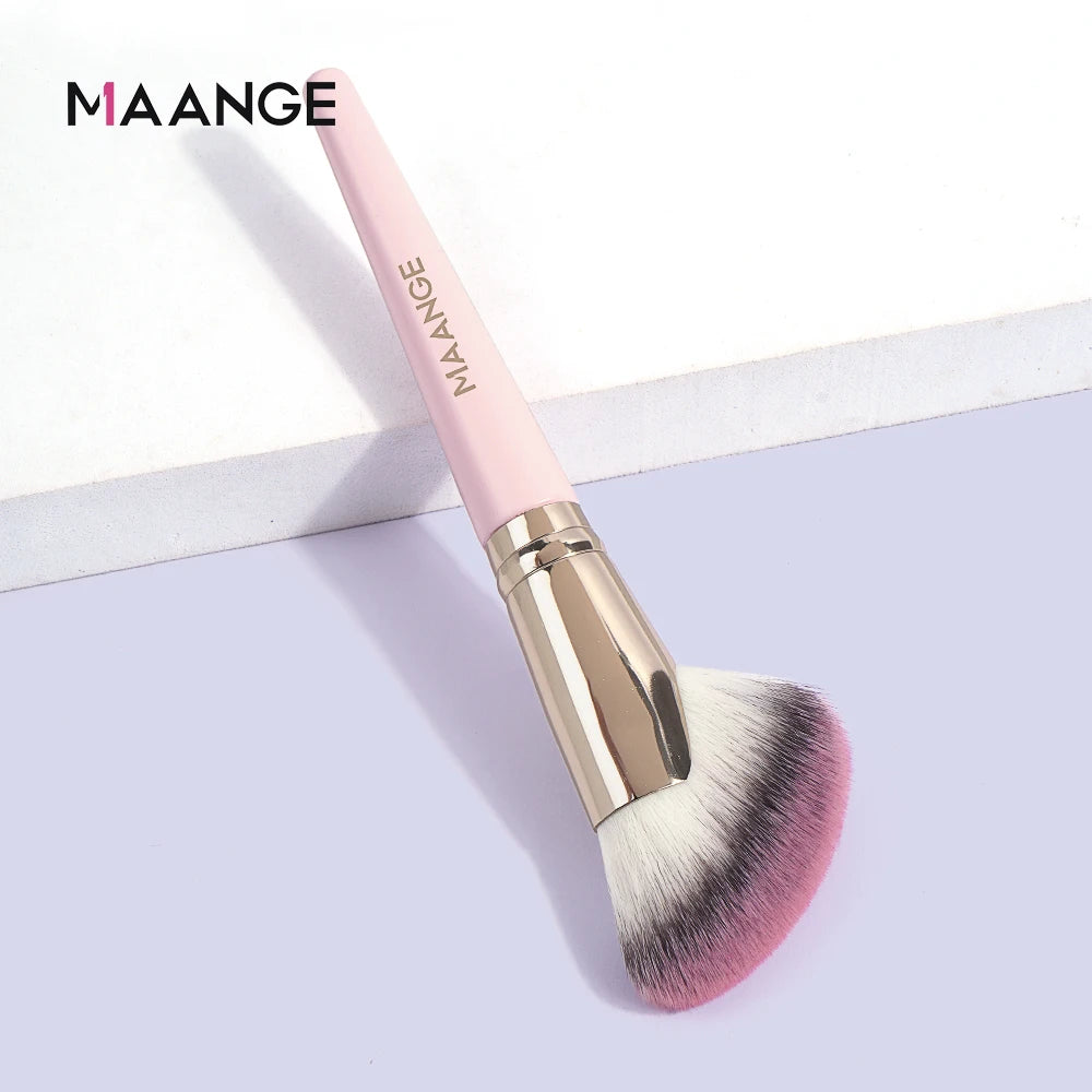 MAANGE Dense Blush Bronzer Brush Angled Makeup Brush Premium Brush Perfect For Face Contouring Highlighting For Creams Powders.