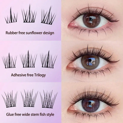 Cluster Lashes 3D Natural Bunch 100pc/120pcs D Curl Segmented Beam Individual Mink Tufted Eyelash Fine Lash Tip