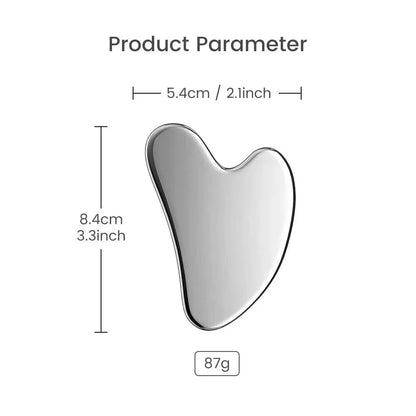 Gua Sha Board Guasha Massage for Face Stainless Steel Body Massager Facial Scraping Plate SPA  Guasha Scraper for Neck Back.