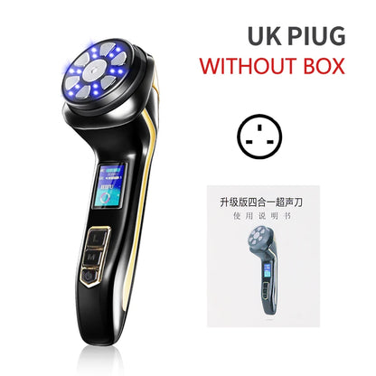 New Mini Hifu 4 In1 Ultrasonic Machine Ems Micro  Current Face Lift Rejuvenating Wrinkle Resistant Massager.