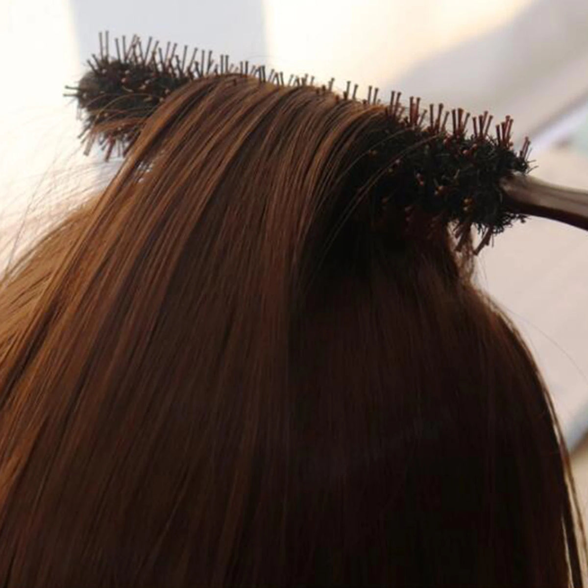 Hair Brush Hair Comb Small Roller Round Brush Wooden Handle Rolling Brush for Hairdressing Volumizing Detangling Men Women Hotel.