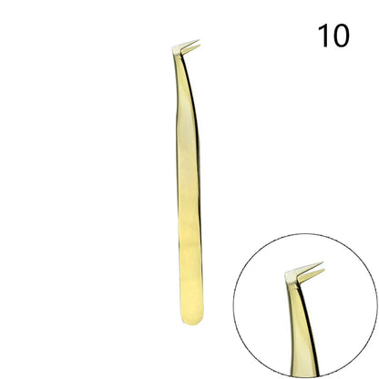 Lash Extension Tweezers — Stainless Steel Curved & Straight