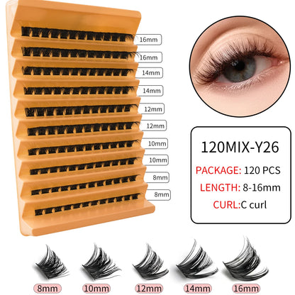 YSDO 10/14 Rows Natural Eyelash Extension Premade Volume Fans Individual Lashes Mink False Eyelashes Cluster Lashes Makeup Cilia