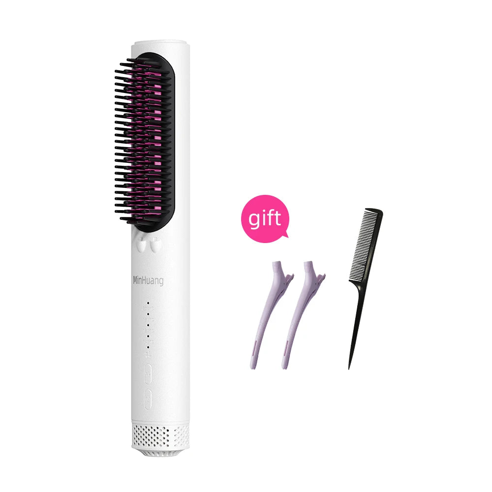 Electric Hot Comb Multifunctional Straight Hair Straightener Comb Negative Ion Anti-Scalding Styling Tool Straightening Brush.
