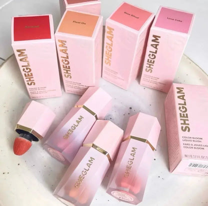 1pcs she glam make up Liquid brush Blush Facial Nourishing Blusher Gel Cream Multi-purpose Lip Gloss Makeup Blush