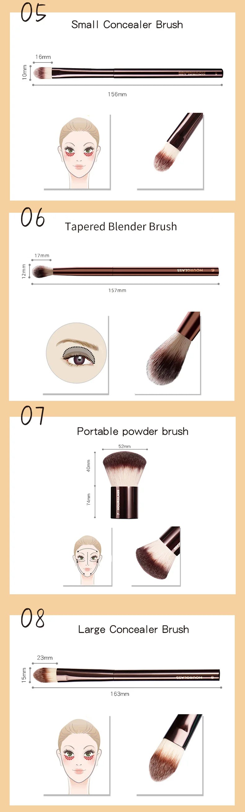Premium Makeup Brush Set (23 Styles)