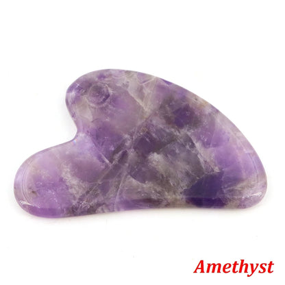 Natural Stone Gua Sha Facial Massage Tool (Rose Quartz / Jade / Obsidian)
