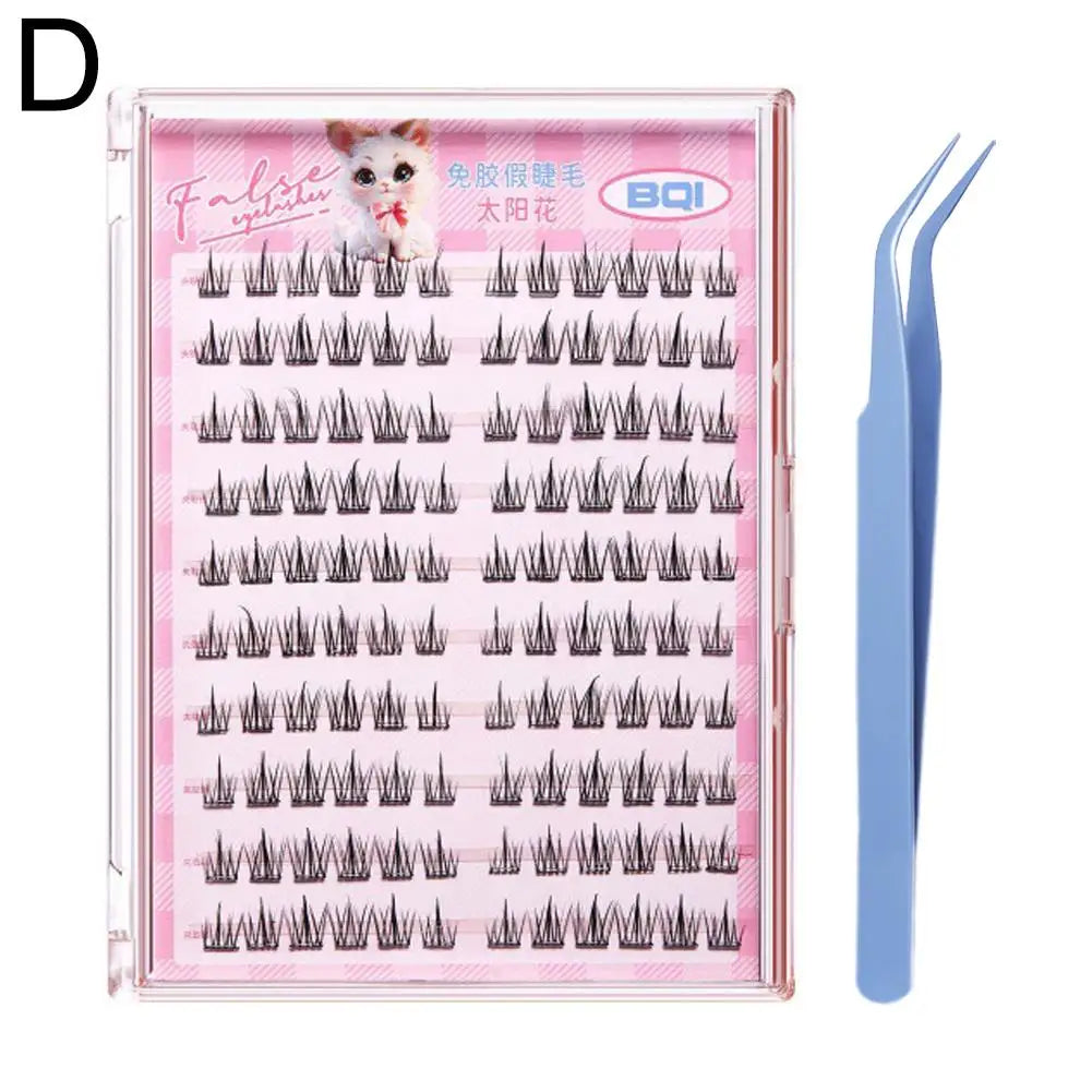 Cluster Lashes 3D Natural Bunch 100pc/120pcs D Curl Segmented Beam Individual Mink Tufted Eyelash Fine Lash Tip