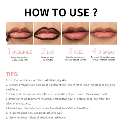 Waterproof Lip Liner Peel Off