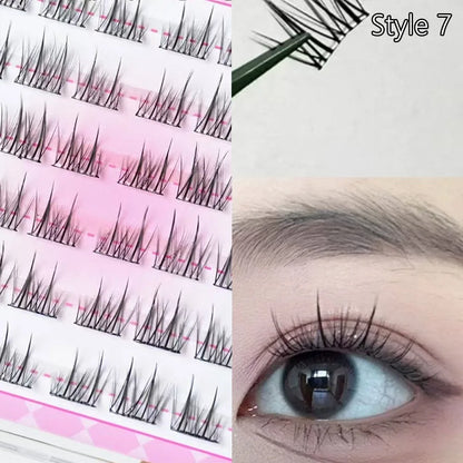 Press-On Self-Adhesive Cluster Lashes — Glue-Free, Reusable