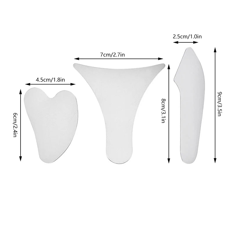 1Pcs Gua Sha Board Guasha Massage for Face Stainless Steel Body Massager Facial Scraping Plate SPA Guasha Scraper for Neck Back.