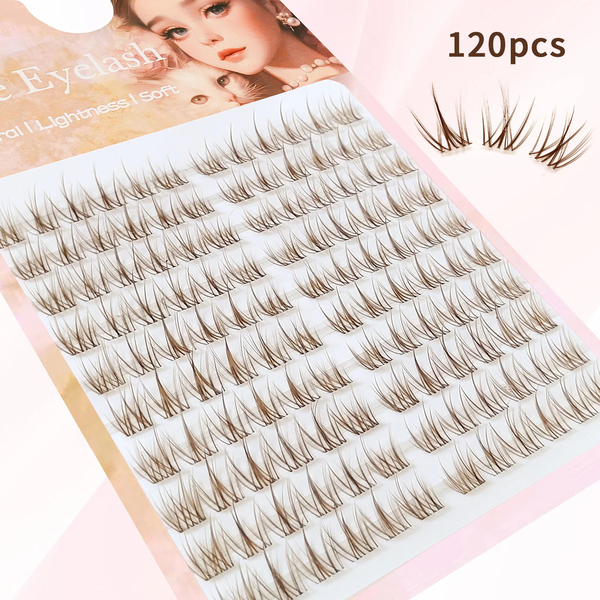 Brown Trilogy Eyelash Caramel DIY Fans Lashes Colored Cluster Eyelashes