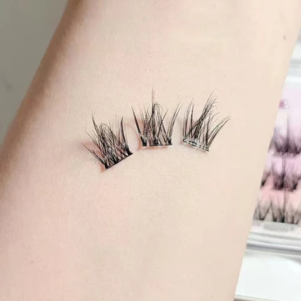 Press-On Self-Adhesive Cluster Lashes — Glue-Free, Reusable