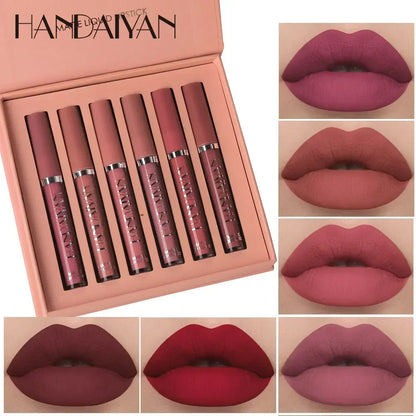 6 PCS Matte Lipstick Set