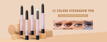 QIBEST Double-Ended Glitter & Matte Eyeshadow Stick (Waterproof)