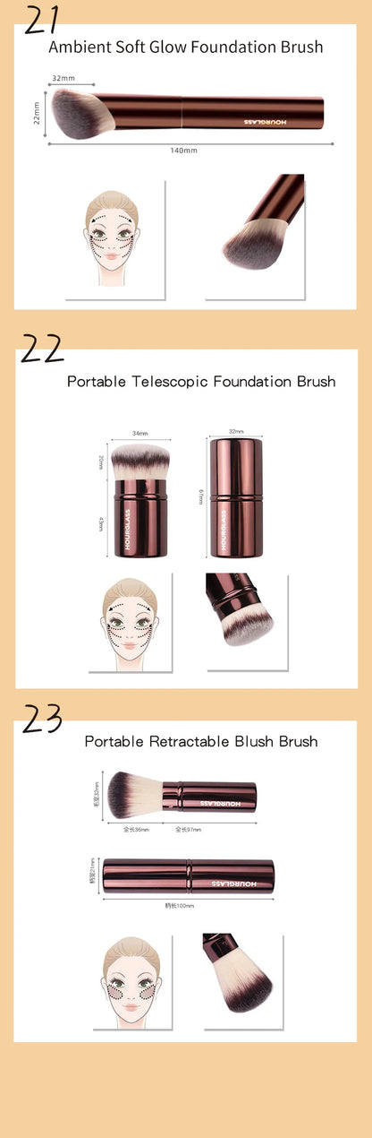 Premium Makeup Brush Set (23 Styles)