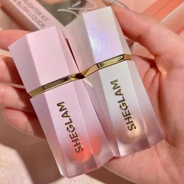 1pcs she glam make up Liquid brush Blush Facial Nourishing Blusher Gel Cream Multi-purpose Lip Gloss Makeup Blush