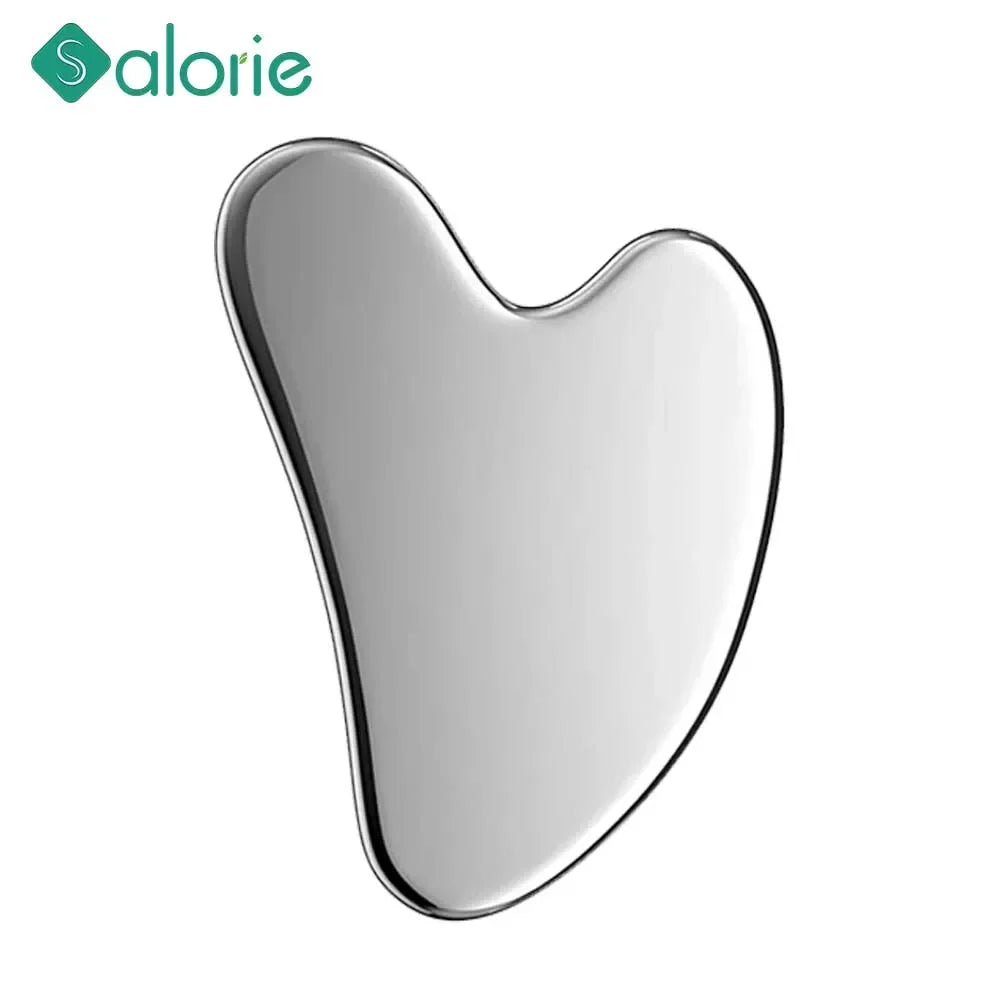 Gua Sha Board Guasha Massage for Face Stainless Steel Body Massager Facial Scraping Plate SPA  Guasha Scraper for Neck Back.