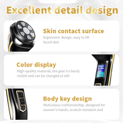 New Mini Hifu 4 In1 Ultrasonic Machine Ems Micro  Current Face Lift Rejuvenating Wrinkle Resistant Massager.