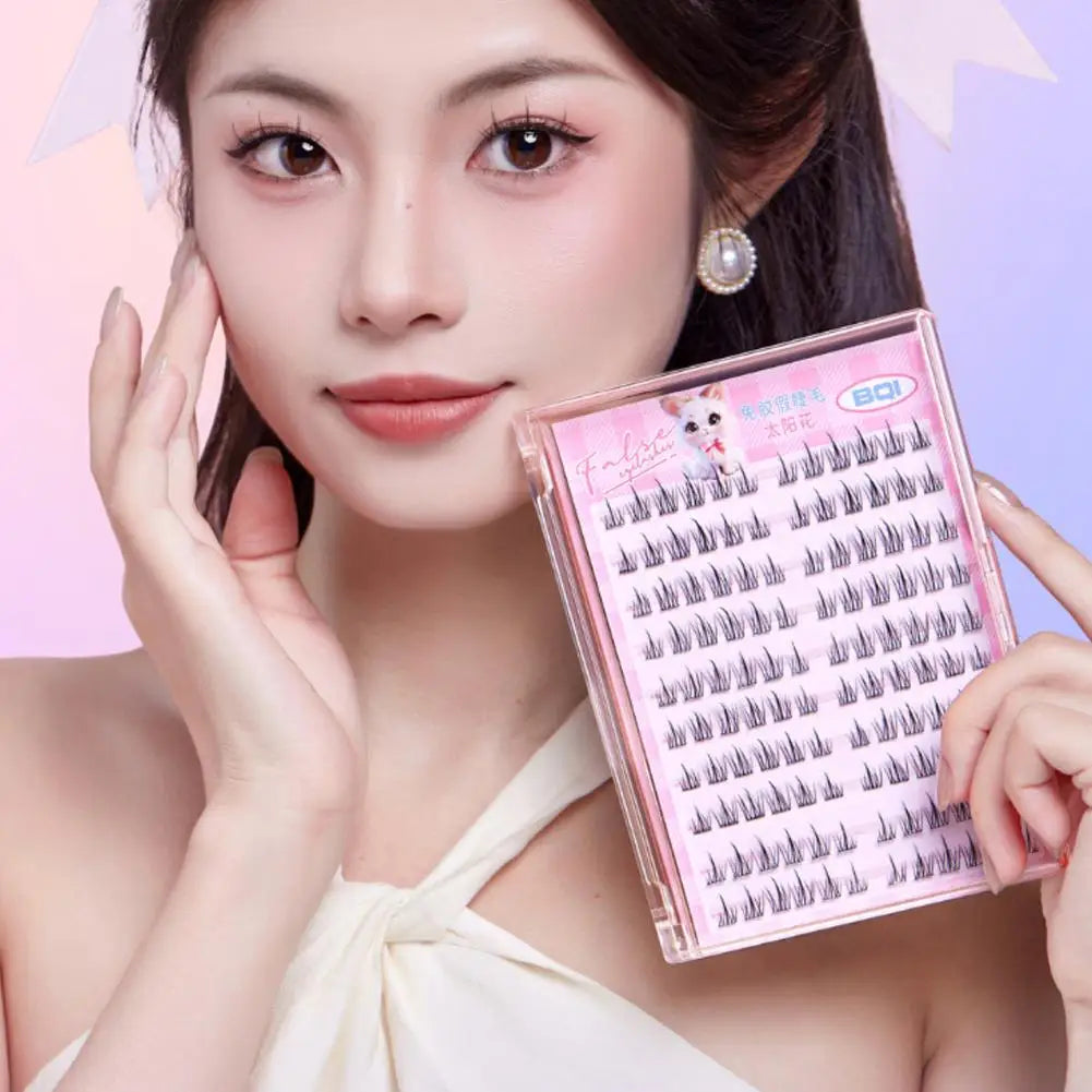 Cluster Lashes 3D Natural Bunch 100pc/120pcs D Curl Segmented Beam Individual Mink Tufted Eyelash Fine Lash Tip