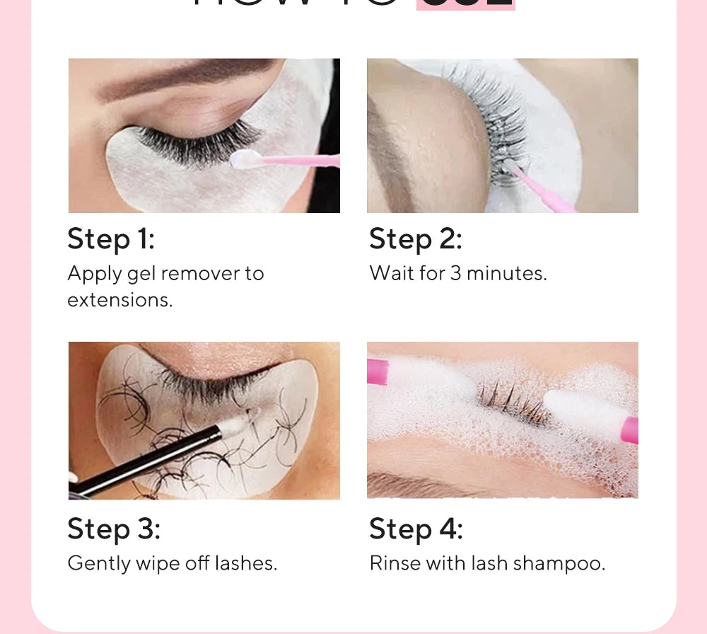 DIYDAY Eyelash Glue Remover No Irritation Ultra-Fast Cleaning Lash Cream Safe for Sensitive Eyes Easy Removal for False Lashes