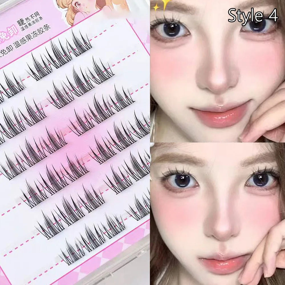 Press-On Self-Adhesive Cluster Lashes — Glue-Free, Reusable