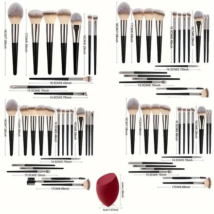 3-20PCS Makeup Brushes Set Soft Fluffy Eyeshadow Foundation Concealer Blending Blush Brush Kabuki Professional Women Beauty Tool.