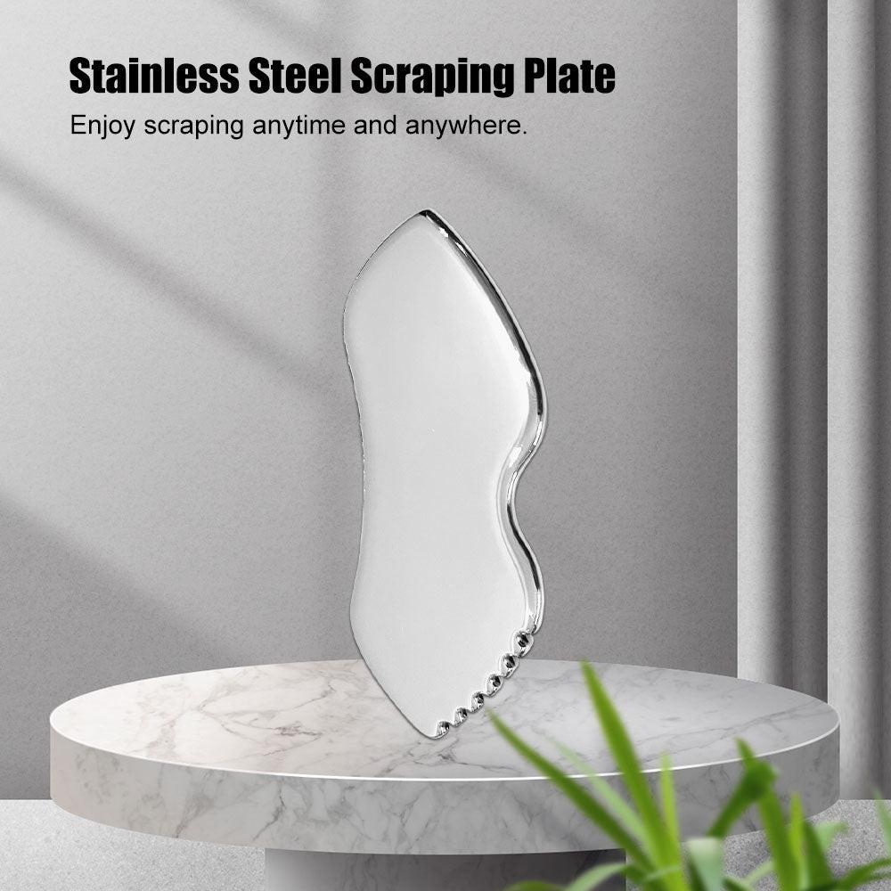 Gua Sha Board Guasha Massage for Face Stainless Steel Body Massager Facial Scraping Plate SPA  Guasha Scraper for Neck Back.