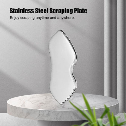 Gua Sha Board Guasha Massage for Face Stainless Steel Body Massager Facial Scraping Plate SPA  Guasha Scraper for Neck Back.