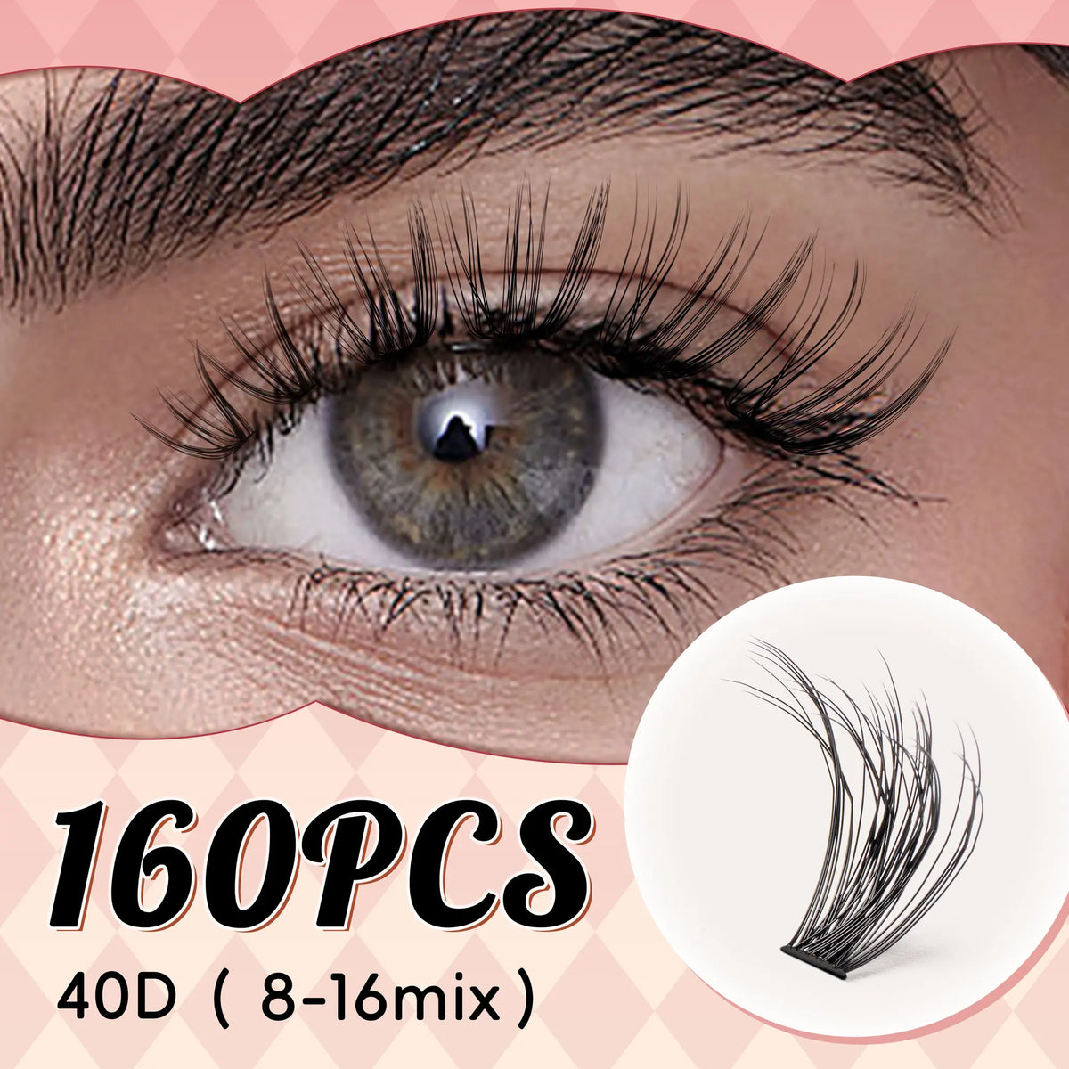 Lash Clusters 0.05mm PBT Fiber Eyelash Clusters 0.1mm Superfine Invisiband D Curl Diy Lash Extension 8-16mm Individual Lashes.