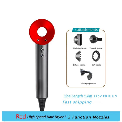 Household 220V Leafless Hair Dryer High-speed Negative Ion Hair Care High Power 110,000RPM Quick-drying Electric Hair Dryer