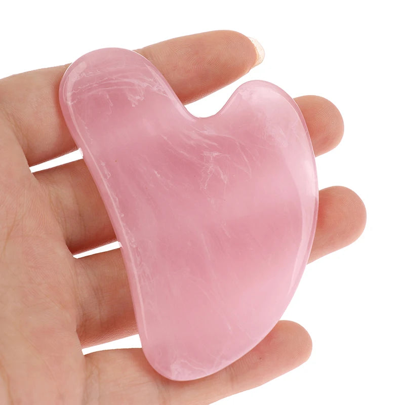 1pc Guasha Scraping Massage Scraper Face Massager Acupuncture Gua Sha Board Resin 7.8x5.4cm.