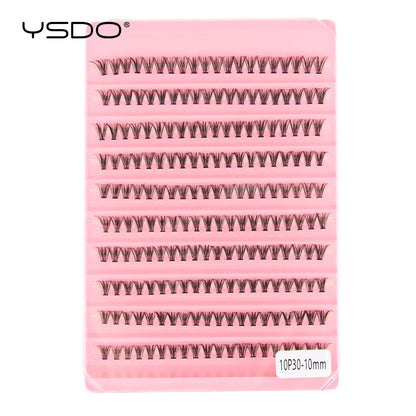 YSDO 10/14 Rows Natural Eyelash Extension Premade Volume Fans Individual Lashes Mink False Eyelashes Cluster Lashes Makeup Cilia