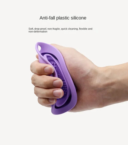 Silicone Makeup Brush Cleaner Folding Powder Puff Cleaning Bowl Eyeshadow Brushes Washing Soft Mat Beauty Tools Scrubber Box.