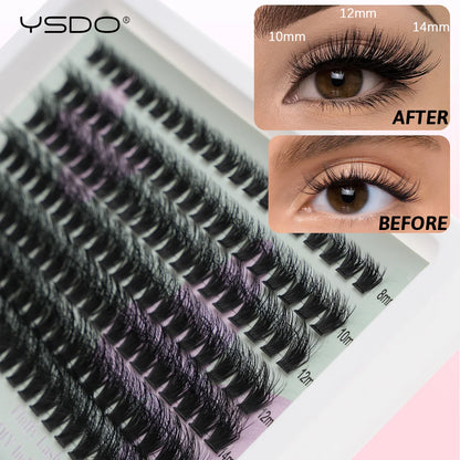 YSDO 10/14 Rows Natural Eyelash Extension Premade Volume Fans Individual Lashes Mink False Eyelashes Cluster Lashes Makeup Cilia.