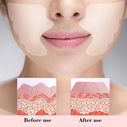 Facial Wrinkle Remover Silicone Pad — Reusable Nasolabial Fold Patch