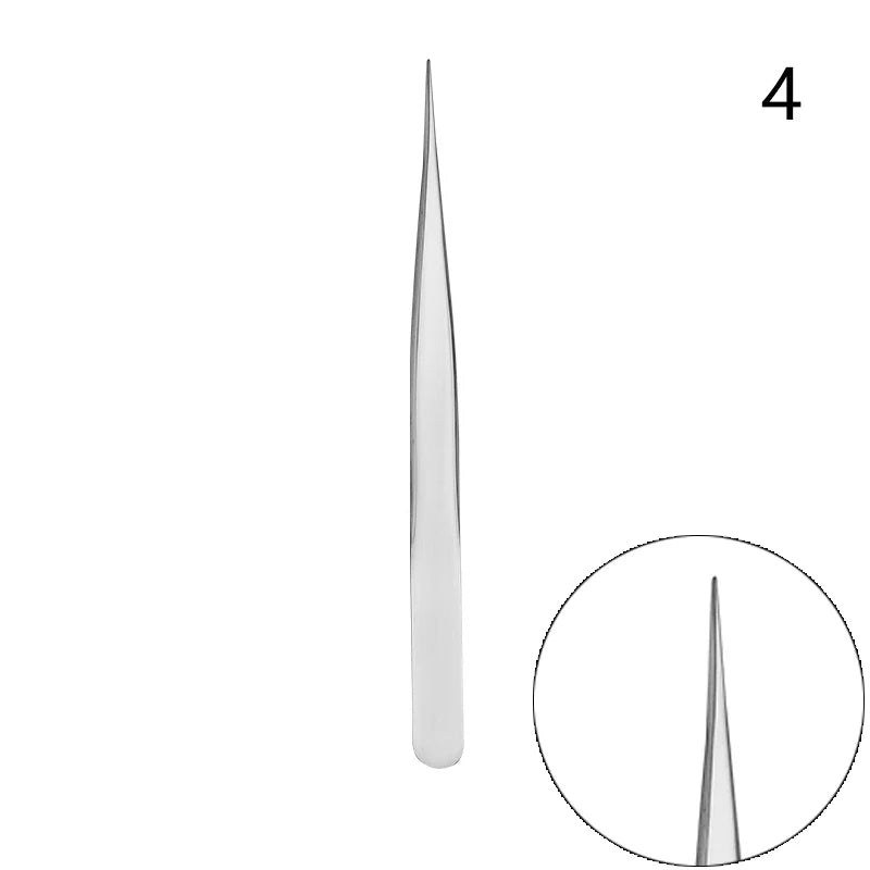 Lash Extension Tweezers — Stainless Steel Curved & Straight