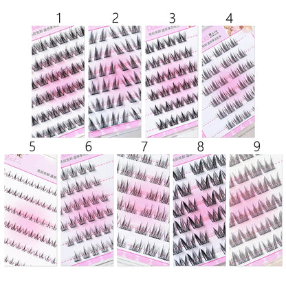 Press-On Self-Adhesive Cluster Lashes — Glue-Free, Reusable